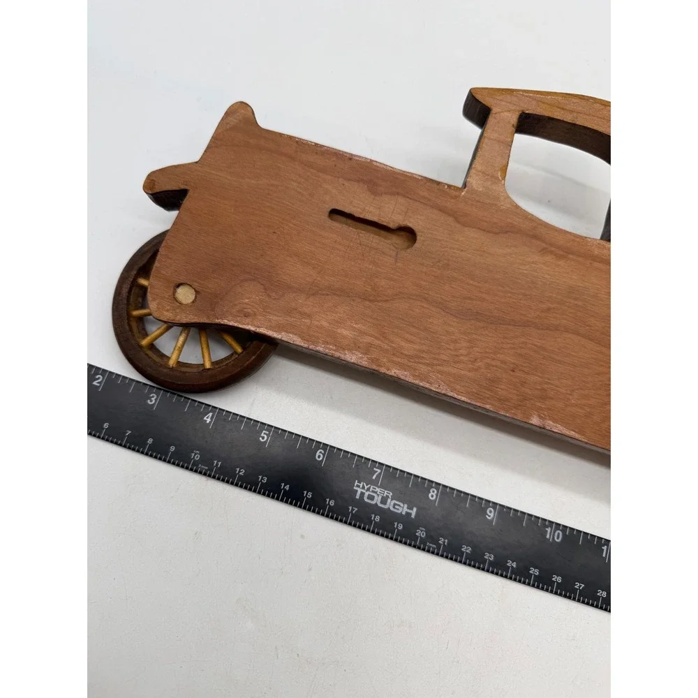 Vintage Wooden Antique Truck Wall Key Rack 5 Hook Entryway Organizer